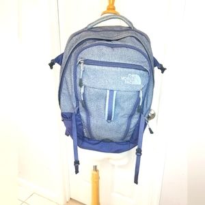 The North Face Surge Backpack Blue Padded Travel Laptop Case/Hiking